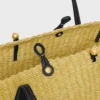 Large Triomphe Beads Basket in Sisal and Calfskin