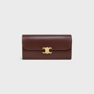 Large Wallet Triomphe in Shiny Calfskin