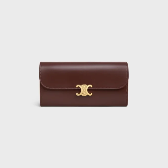 Large Wallet Triomphe in Shiny Calfskin Large Wallet Triomphe in Shiny Calfskin