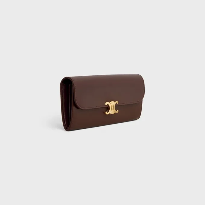 Large Wallet Triomphe in Shiny Calfskin Large Wallet Triomphe in Shiny Calfskin