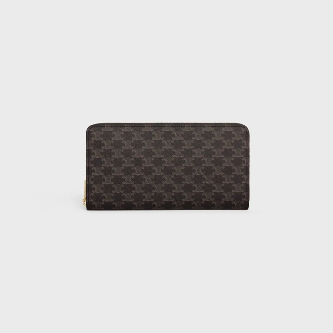 Large Zipped Wallet in Triomphe Canvas
