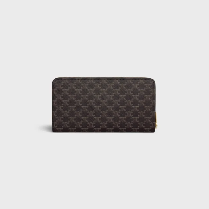 Large Zipped Wallet in Triomphe Canvas
