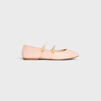 Les Ballerines Celine Double Strap Ballerina  in Lambskin