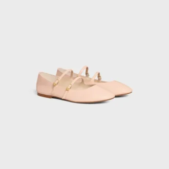 Les Ballerines Celine Double Strap Ballerina  in Lambskin