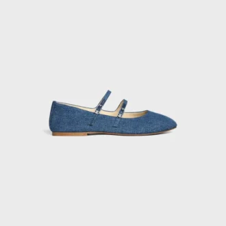 Les Ballerines Celine Double Strap in Denim