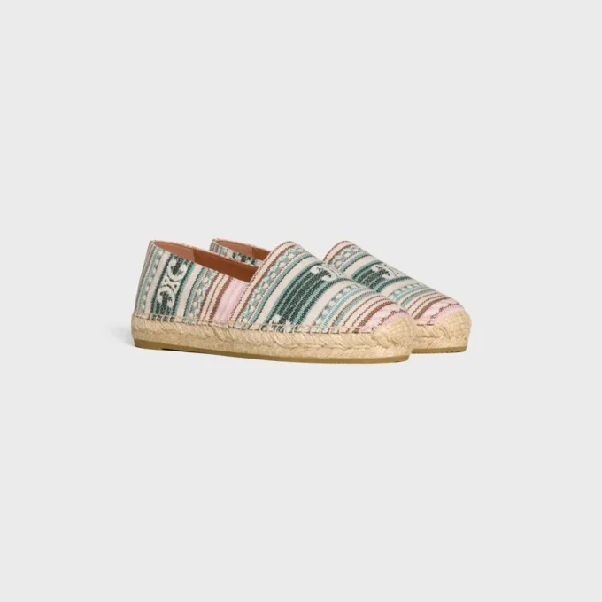 Les Espadrilles Celine in Triomphe Jacquard Fabric Les Espadrilles Celine in Triomphe Jacquard Fabric