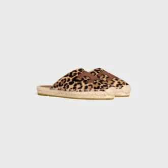 Les Espadrilles Celine Mule in Leopard Printed Hairy Calfskin Les Espadrilles Celine Mule in Leopard Printed Hairy Calfskin