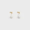 Les Perles Celine Baroque Earrings in Brass with Gold Finish and Cultured Pearls Les Perles Celine Baroque Earrings in Brass with Gold Finish and Cultured Pearls