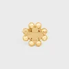 Les Perles Celine Brooch in Strass, Resin Pearls, Brass with Gold Finish and Steel Les Perles Celine Brooch in Strass, Resin Pearls, Brass with Gold Finish and Steel