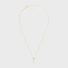 Les Perles Celine Necklace in Resin Pearl and Brass with Gold Finish