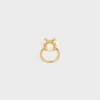 Les Perles Celine Ring in Strass, Resin Pearls and Brass with Gold Finish Les Perles Celine Ring in Strass, Resin Pearls and Brass with Gold Finish