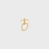 Les Perles Celine Ring in Strass, Resin Pearls and Brass with Gold Finish Les Perles Celine Ring in Strass, Resin Pearls and Brass with Gold Finish