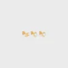Les Perles Celine Set of 3 Studs in Resin Pearls and Brass with Gold Finish Les Perles Celine Set of 3 Studs in Resin Pearls and Brass with Gold Finish