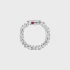 Les Poincons Celine Bracelet in Sterling Silver and Garnet Les Poincons Celine Bracelet in Sterling Silver and Garnet
