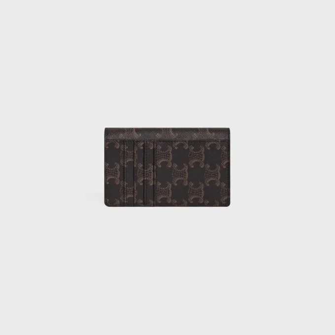 Long Card Holder with Flap Triomphe in Triomphe Canvas Long Card Holder with Flap Triomphe in Triomphe Canvas