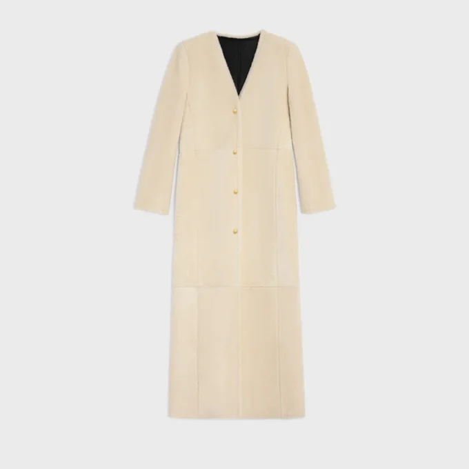Long Coat in Lambskin Shearling