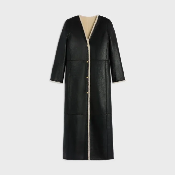 Long Coat in Lambskin Shearling