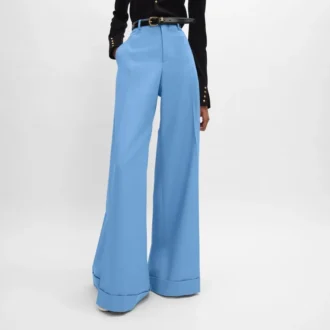 Long Docks Trousers in Diagonal Wool