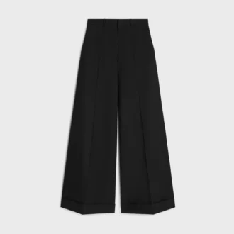 Long Docks Trousers in Wool Gabardine