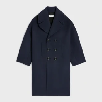 Long Peacoat in Wool Felt
