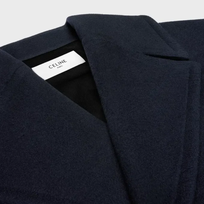 Long Peacoat in Wool Felt Long Peacoat in Wool Felt
