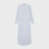 Long Shirt Dress in Striped Cotton