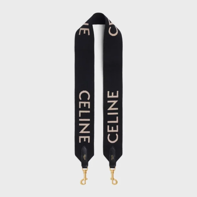 Long Strap in Wool with Celine Jacquard Long Strap in Wool with Celine Jacquard