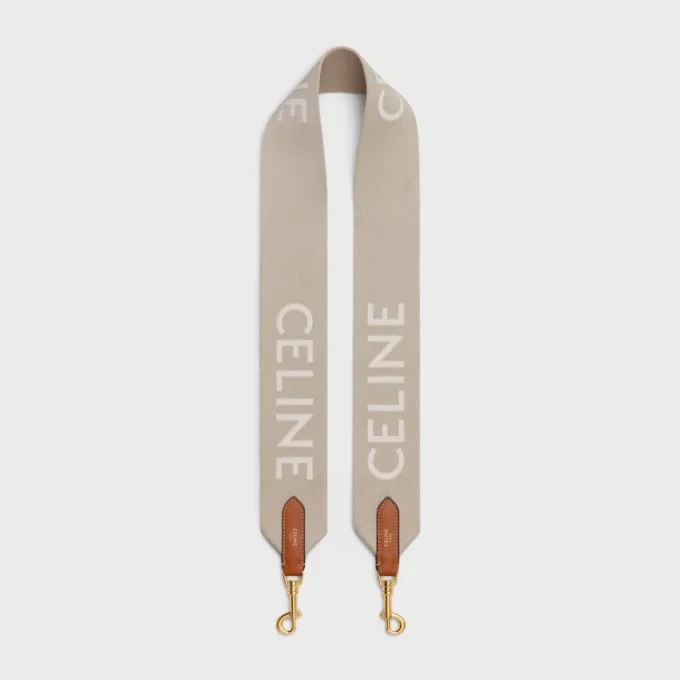 Long Strap in Wool with Celine Jacquard Long Strap in Wool with Celine Jacquard