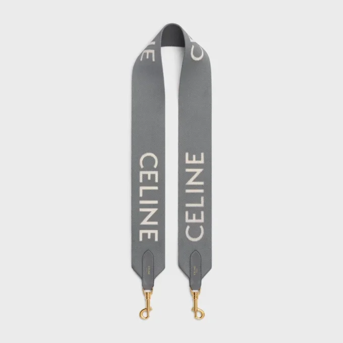 Long Strap in Wool with Celine Jacquard Long Strap in Wool with Celine Jacquard