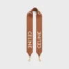 Long Strap in Wool with Celine Jacquard with Gold Finishing Long Strap in Wool with Celine Jacquard with Gold Finishing