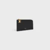 Long Zipped Card Holder in Grained Calfskin Long Zipped Card Holder in Grained Calfskin