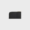 Long Zipped Card Holder in Grained Calfskin Long Zipped Card Holder in Grained Calfskin