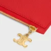 Long Zipped Card Holder in Grained Calfskin Long Zipped Card Holder in Grained Calfskin