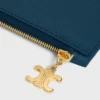 Long Zipped Card Holder in Grained Calfskin Long Zipped Card Holder in Grained Calfskin
