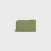 Long Zipped Card Holder in Grained Calfskin Long Zipped Card Holder in Grained Calfskin