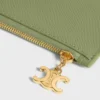 Long Zipped Card Holder in Grained Calfskin Long Zipped Card Holder in Grained Calfskin
