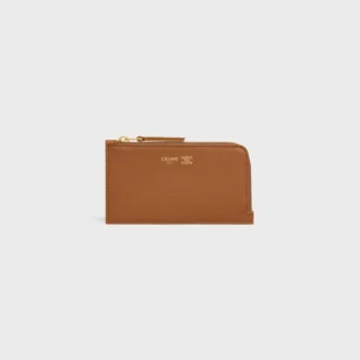 Long Zipped Card Holder in Supple Grained Calfskin Long Zipped Card Holder in Supple Grained Calfskin