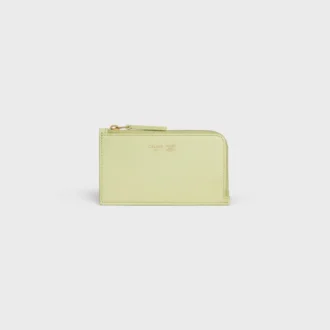 Long Zipped Card Holder in Supple Grained Calfskin