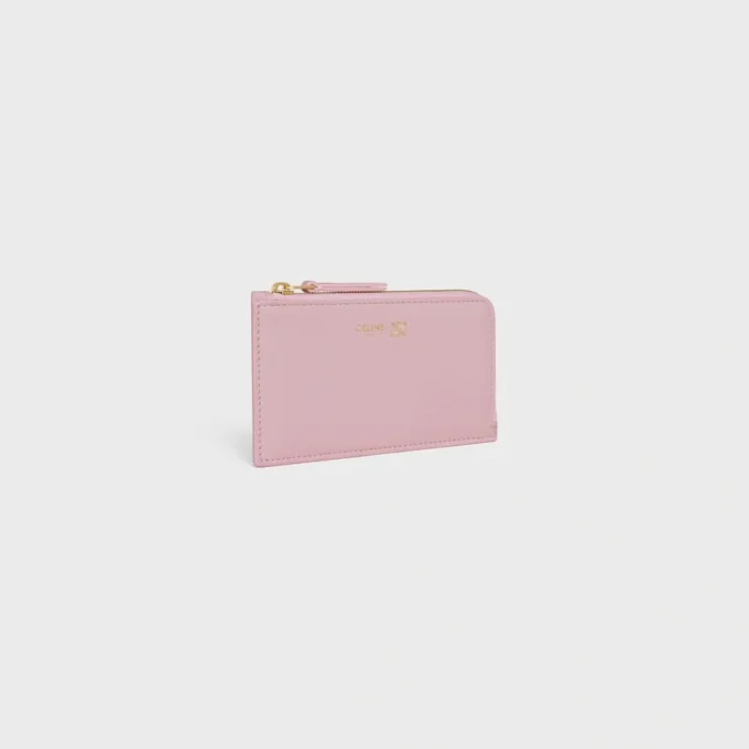 Long Zipped Card Holder in Supple Grained Calfskin Long Zipped Card Holder in Supple Grained Calfskin