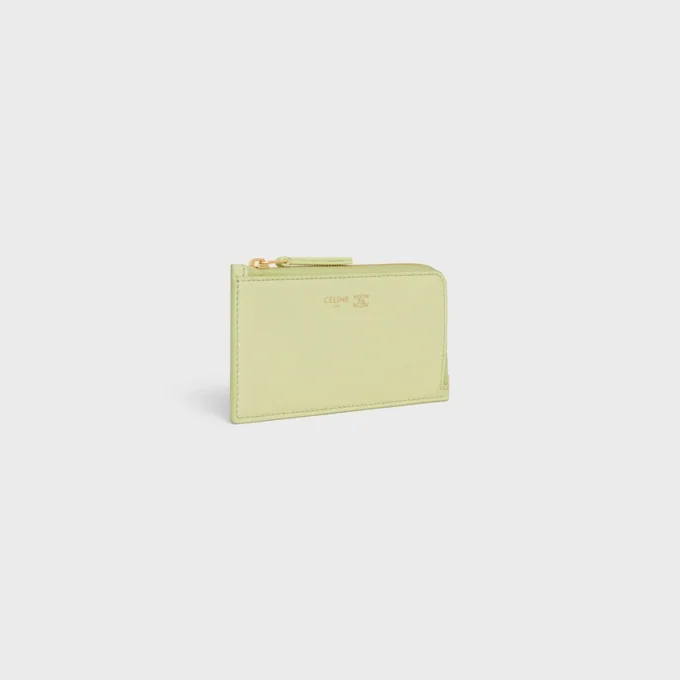 Long Zipped Card Holder in Supple Grained Calfskin Long Zipped Card Holder in Supple Grained Calfskin