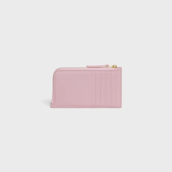 Long Zipped Card Holder in Supple Grained Calfskin Long Zipped Card Holder in Supple Grained Calfskin