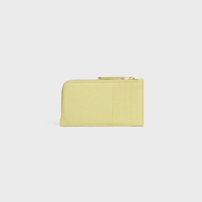 Long Zipped Card Holder in Supple Grained Calfskin Long Zipped Card Holder in Supple Grained Calfskin