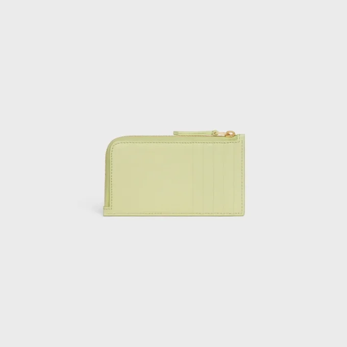 Long Zipped Card Holder in Supple Grained Calfskin Long Zipped Card Holder in Supple Grained Calfskin