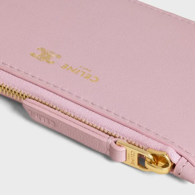 Long Zipped Card Holder in Supple Grained Calfskin Long Zipped Card Holder in Supple Grained Calfskin