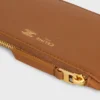Long Zipped Card Holder in Supple Grained Calfskin Long Zipped Card Holder in Supple Grained Calfskin