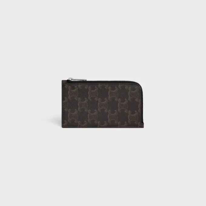 Long Zipped Card Holder in Triomphe Canvas Long Zipped Card Holder in Triomphe Canvas