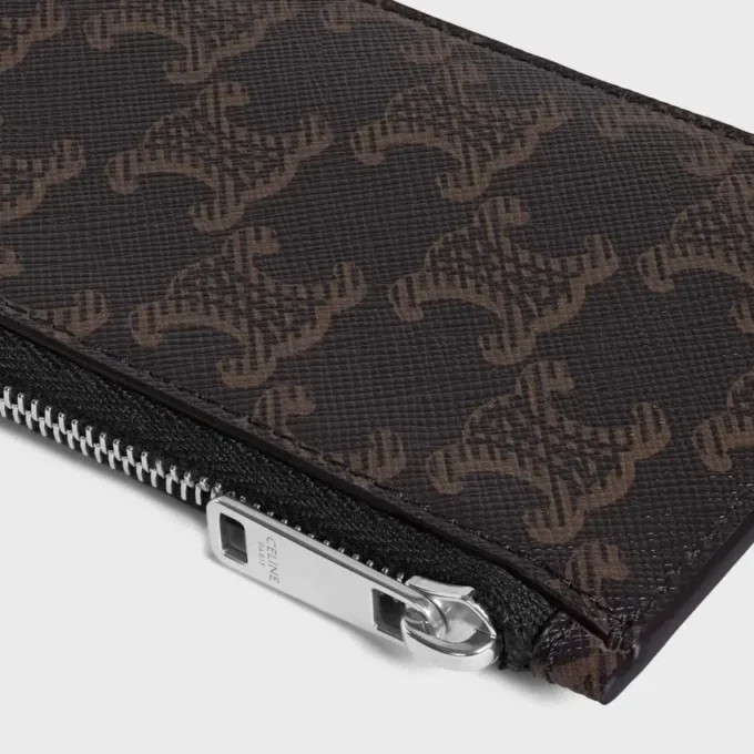 Long Zipped Card Holder in Triomphe Canvas Long Zipped Card Holder in Triomphe Canvas