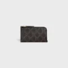 Long Zipped Card Holder in Triomphe Canvas and Calfskin Long Zipped Card Holder in Triomphe Canvas and Calfskin