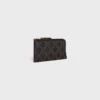 Long Zipped Card Holder in Triomphe Canvas and Calfskin Long Zipped Card Holder in Triomphe Canvas and Calfskin