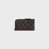 Long Zipped Card Holder in Triomphe Canvas and Calfskin Long Zipped Card Holder in Triomphe Canvas and Calfskin